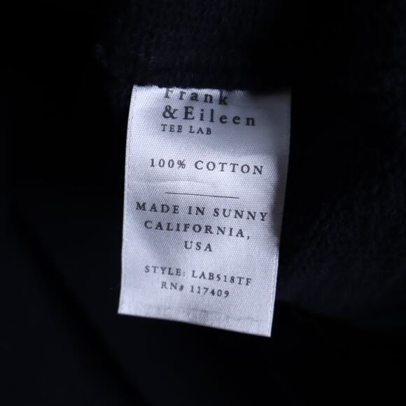 FRANK & EILEEN Effie Funnel Neck Capelet Sweatshirt Black Long Sleeve Women's L - Picture 12 of 13